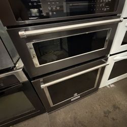 30” Kitchenaid Microwave Oven Combo Black Stainless 