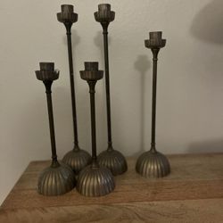 Silver Vintage Candle Holders