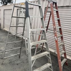 Ladders! 2-8’  1-10” Ladders In Good Shape Ready For Work 