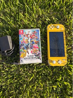 Nintendo Switch Lite with Super Smash Bros & Charger