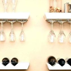 Pottery Barn Wine & Glass Shelves