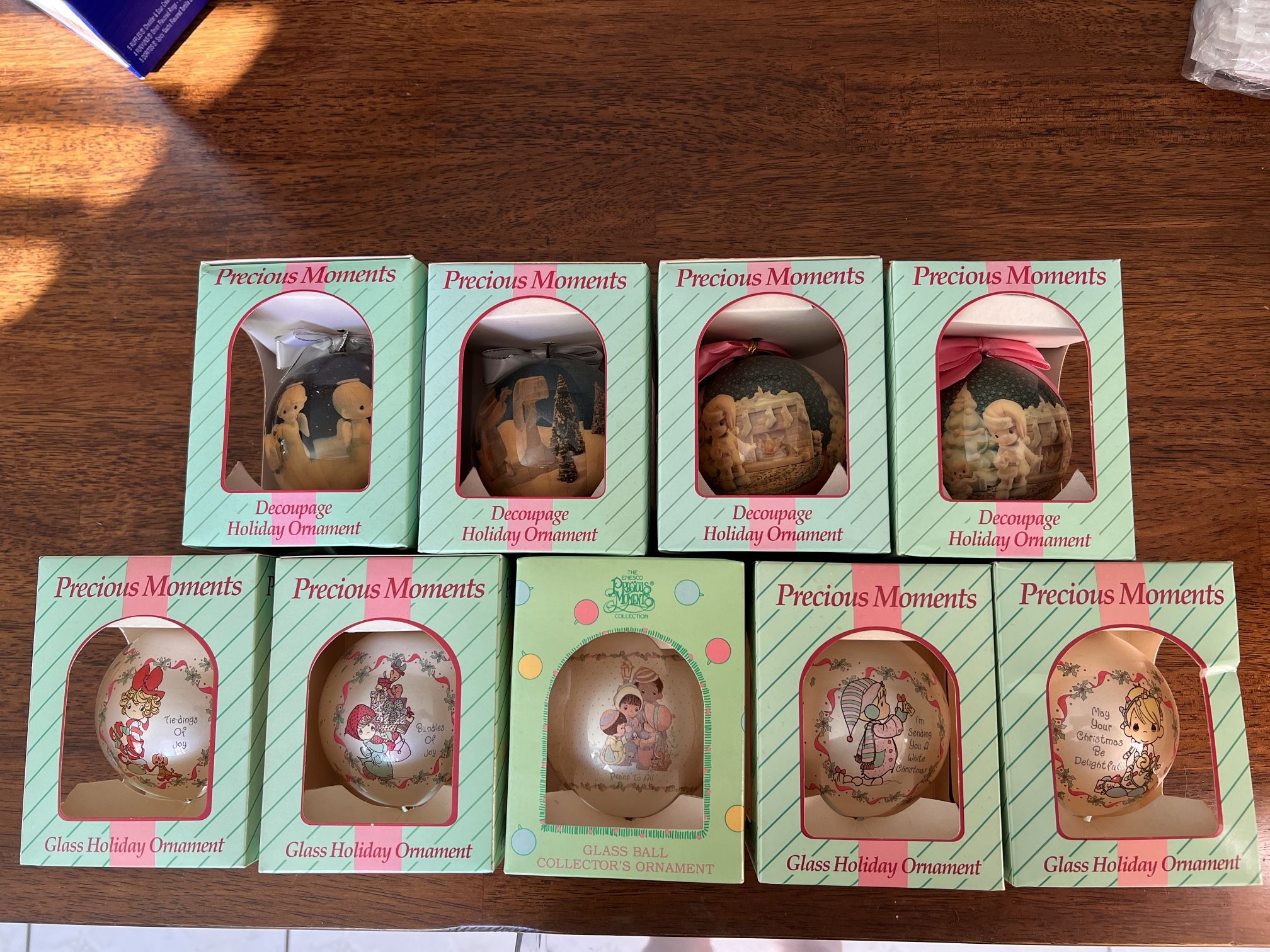 9 Precious Moments Collectible Ornaments - Never Been Used