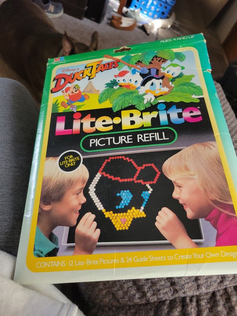 Vintage 80s MB Disney Duck Tales Lite Brite Picture Refill