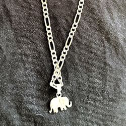 Sterling Silver Chain With A Elephant Phendant