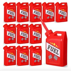 Mifoci 12 Pack Race Car Fuel Can Cups Set 11 oz Car Fuel Can Drinking Cups with Straw Racing Car Theme Birthday Party Favor