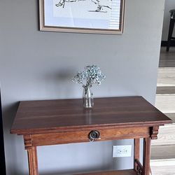 Antique  Walnut Single Drawer Side Table