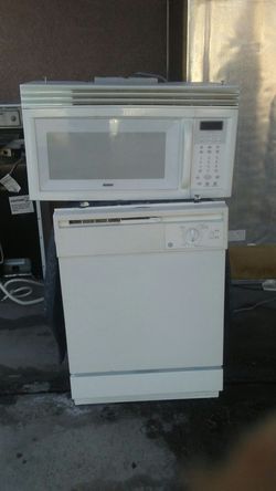 Dishwasher and microwave