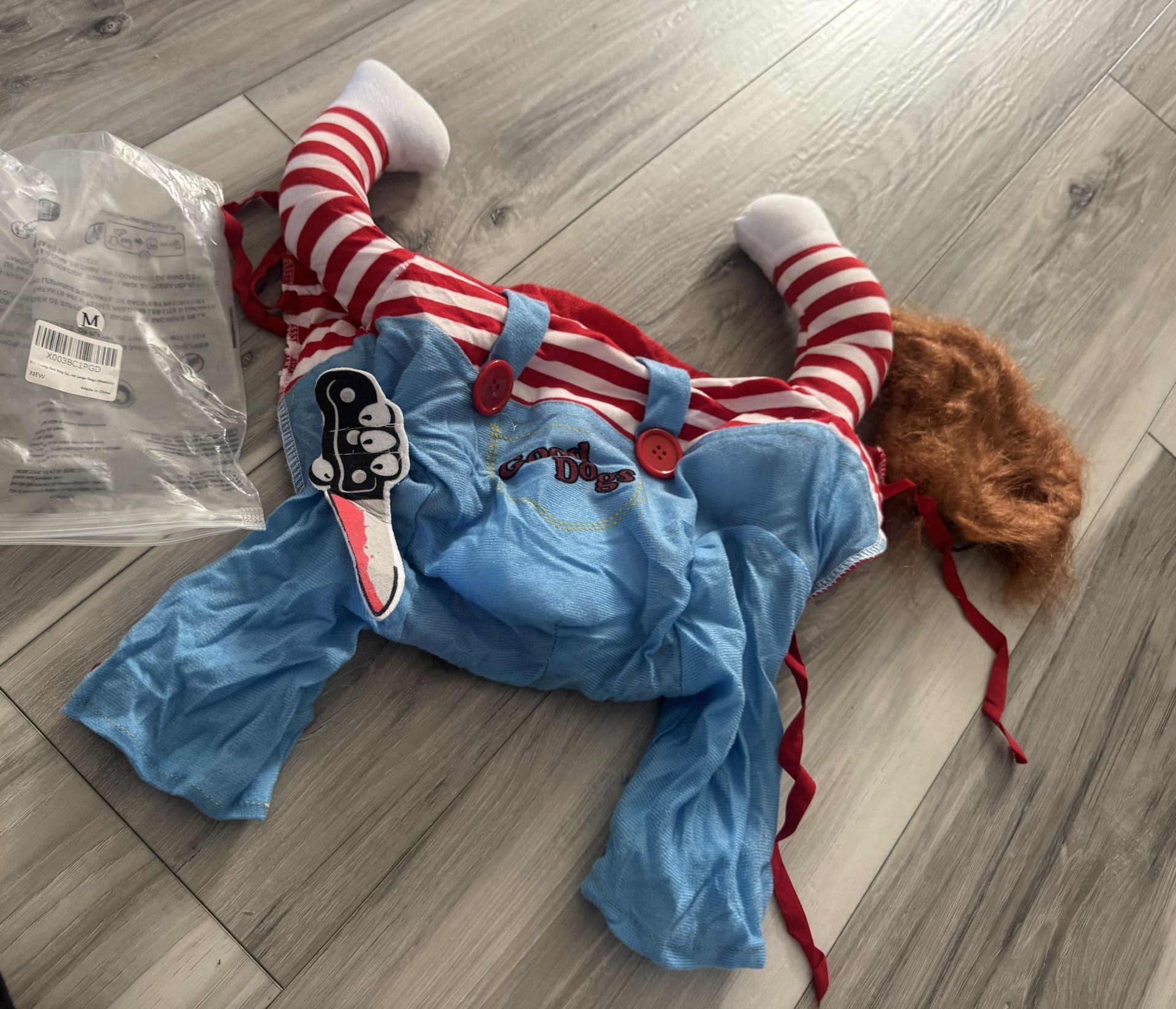 Pet Deadly Dog Costume, Cute Dog Cosplay Halloween Christmas Funny Pet Clothes Party Costume for Small Medium and Large Dogs (Medium)