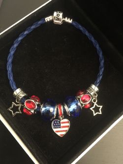 Pandora style charm bracelet (American theme)