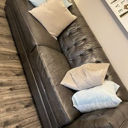 Amex Leather Sofa 