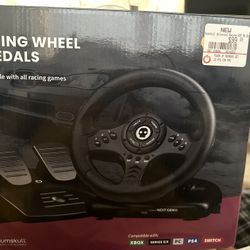 Racing Wheel & Pedals For Ps4