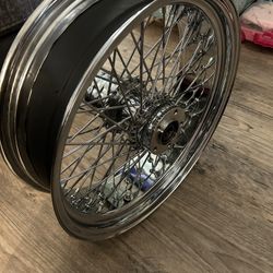Aftermarket Harley Davidson Chrome Wheel 18x5.5 60 Spokes