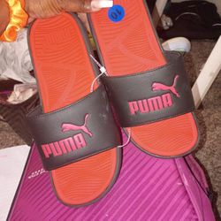 Red Puma Men Slides