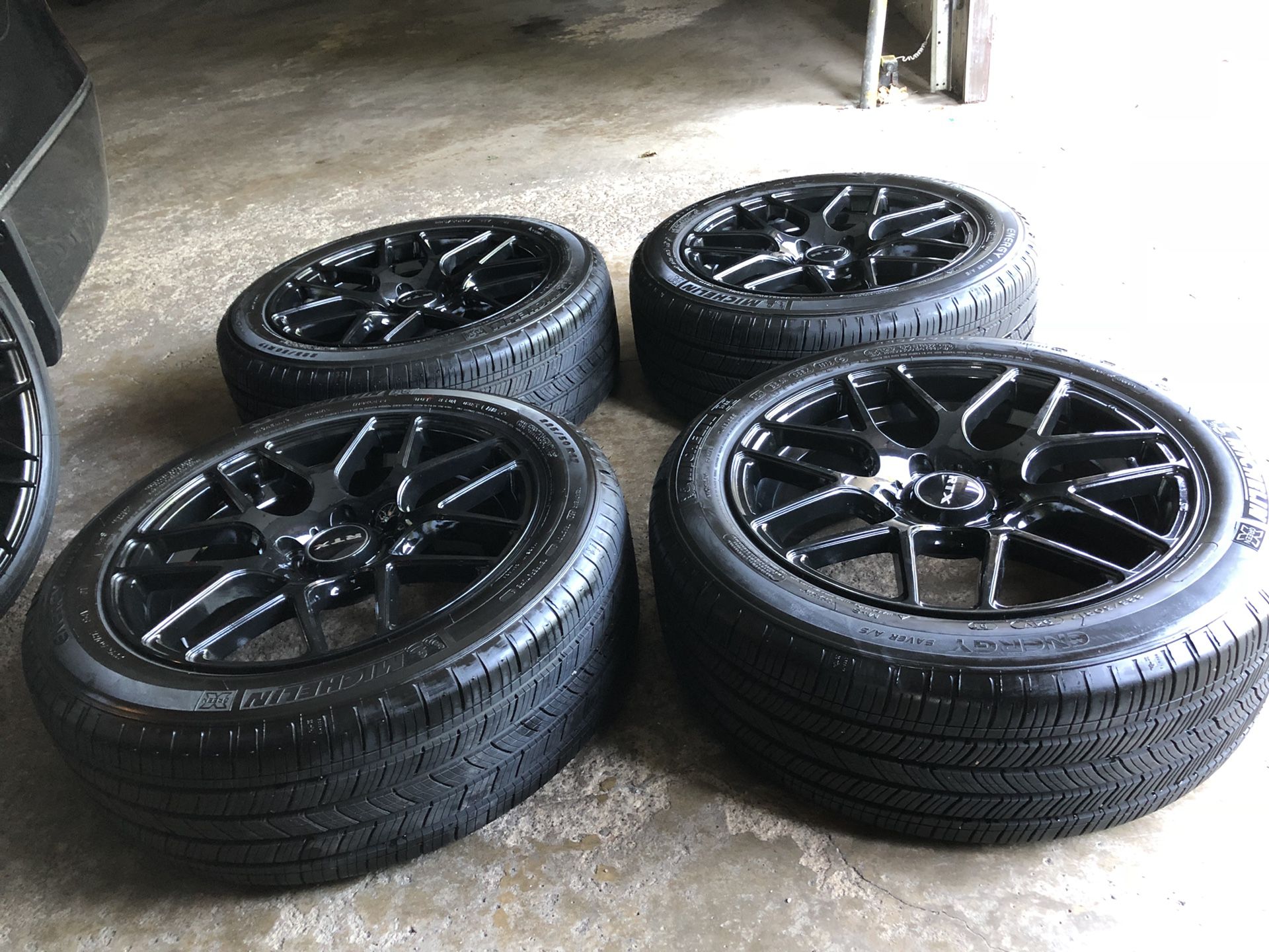 Custom Black Wheels+ Michelin Tires (17 inch)