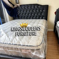 New Queen Bed Frame With Mattress 