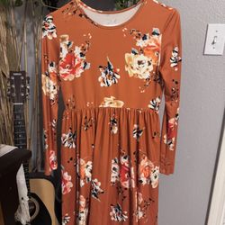 Little Girl Flower Dress - Size XL