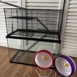 5 Gallon Hamster Tank with Cage Topper