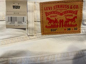 White 38x32 Levi 514 (unisex)