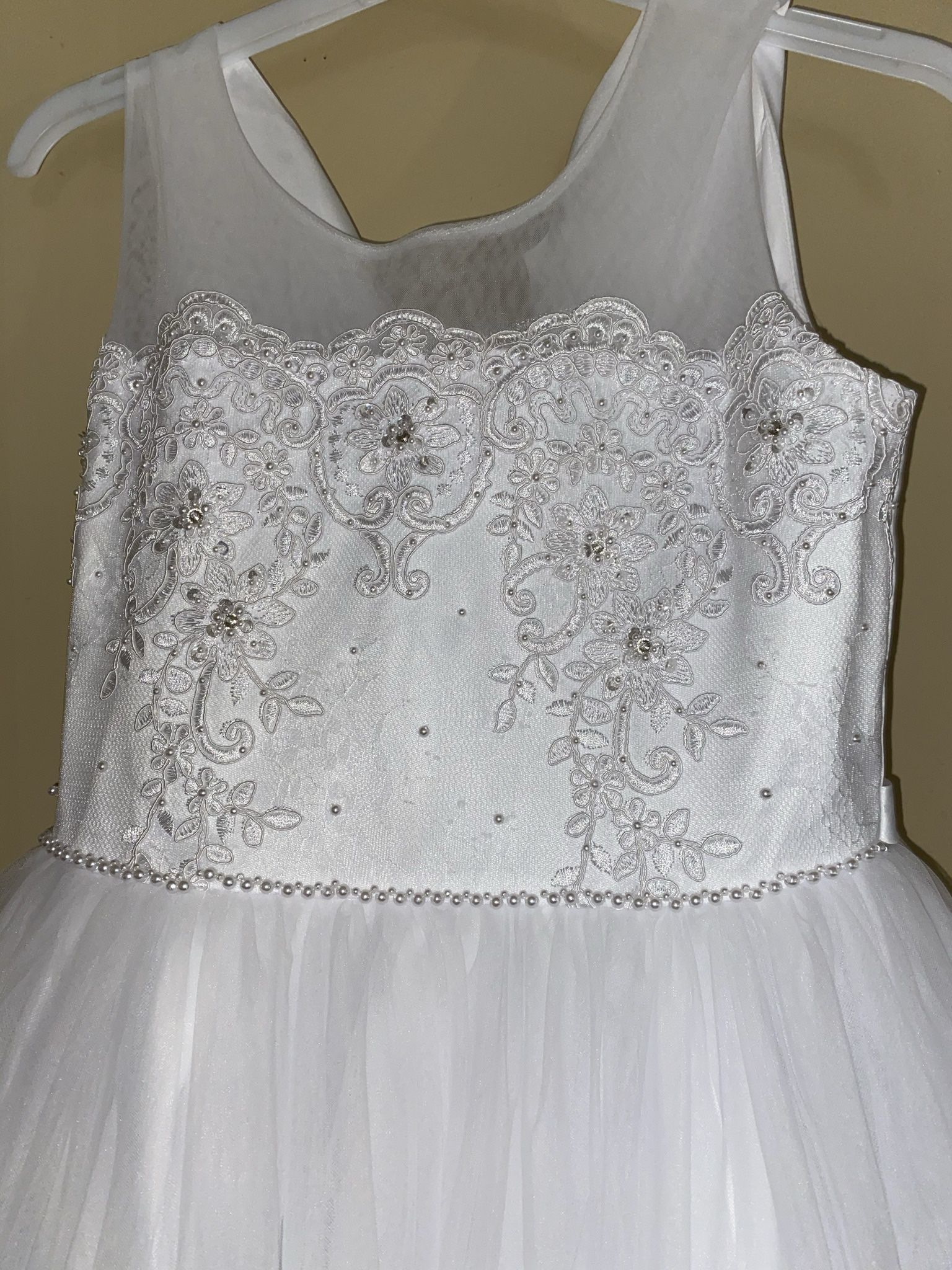 White First Communion Dress/ Flower Girl Dress 
