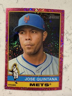 2025 Topps Heritage Chrome Baseball Pink Sparkle Refractor - Jose Quintana - Mets