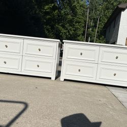 REFINISHED Pottery Barn Kids Low Boy Short Dresser Media Cabinet Storage+dovetails drawers $499 both