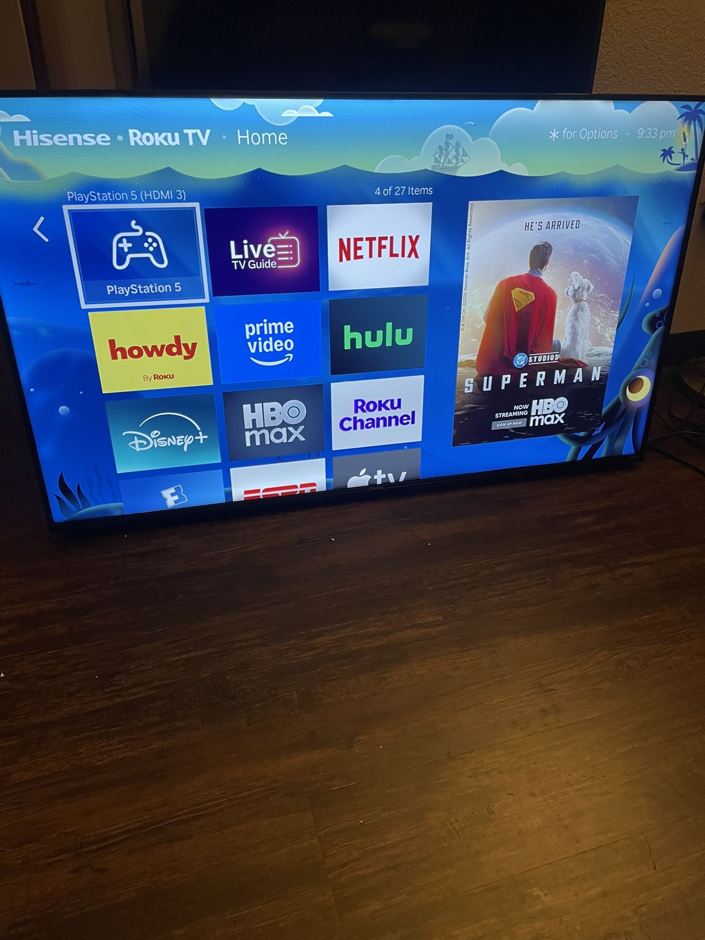 55”Hisense ROKU 4K 2160p UHD Smart Tv HDR