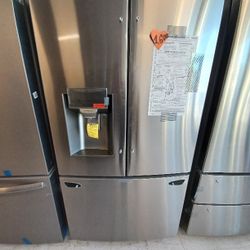 Lg Stainless Steel French Door Refrigerator New Open Box 6Month's Warranty 