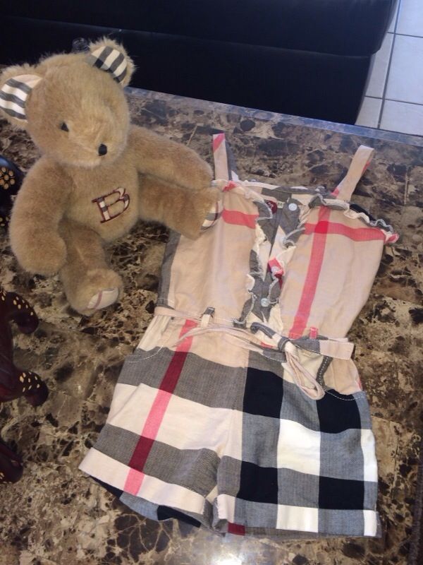 Authentic Burberry bear and romper