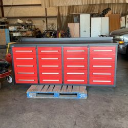 NEW 7ft 20 Drawer Steel Tool Box & Work Bench