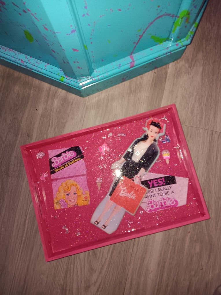 Apoxy vintage style barbie tray