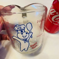 Pillsburry Doughboy Poppin' Fresh 2-Cup Measuring Glass Anchor Hocking #498