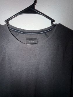 ABERCROMBIE T-Shirt Tee Men  Gray Thermal Base Activewear Crew Neck SIZE M