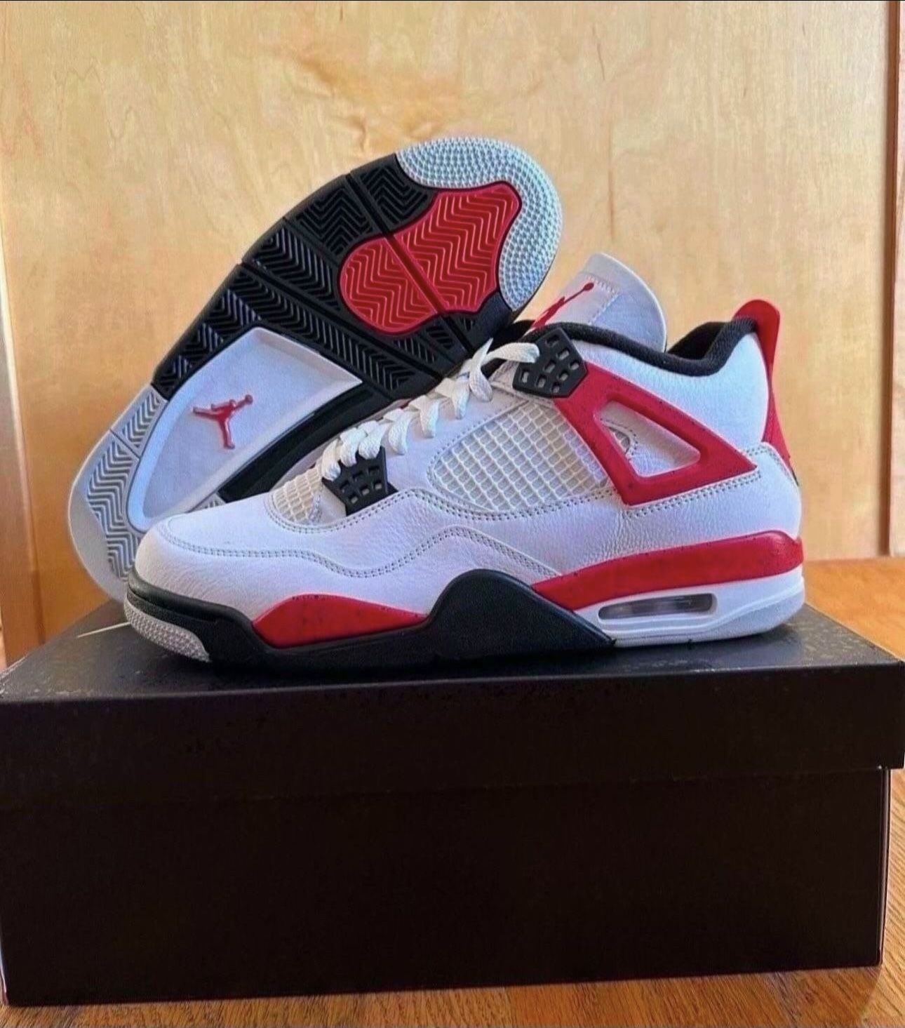 Air Jordan 4 Retro Red Cement DH6927-161 Size 10 Brand New