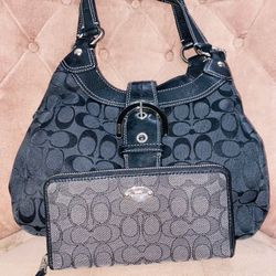 Medium Coach Bag with matching wallet 
