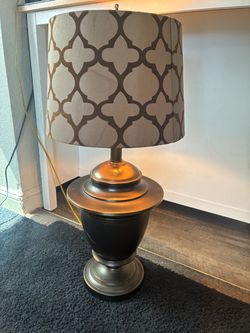 Table Lamp with Quatrefoil Shade
