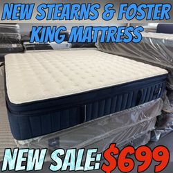 NEW STEARNS & FOSTER KING MATTRESS 