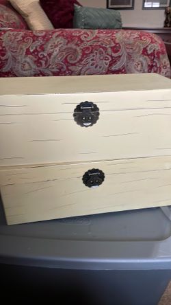 Two Wooden storage boxes