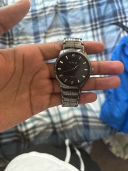 Geneva Diamond Accent Slim Case Men's Watch