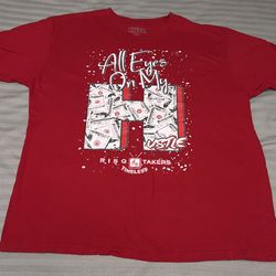 Risq Takers 2XL Red T Shirt “All Eyes On My Hustle” 100% Cotton Pre Owned
