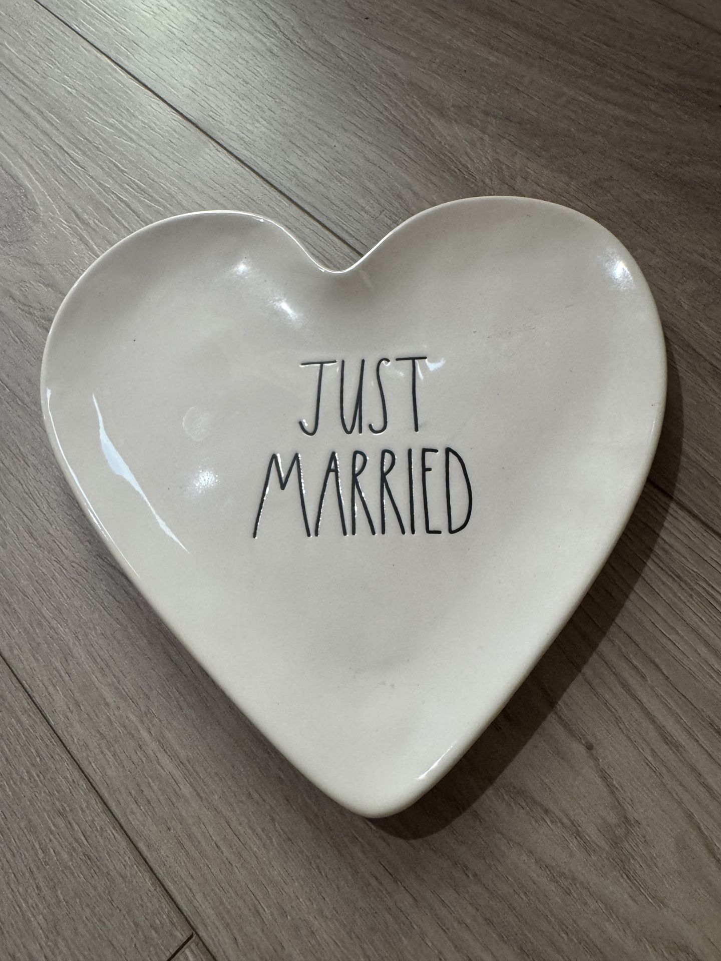 Rae Dunn Ceramic JUST MARRIED Decorative Tray