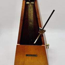 Vintage Wooden Maelzel Metronome By Seth Thomas Clocks 9” Tall Working Condition