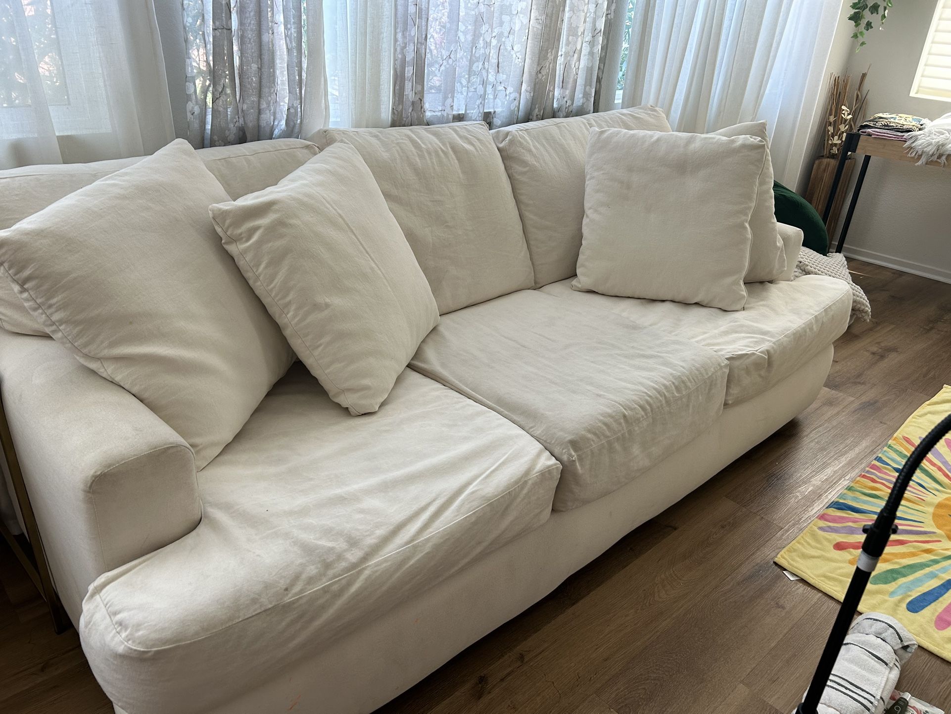 White Canvas Sofa