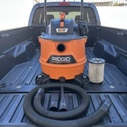 RIDGID 16 Gal. 6.5 Peak HP NXT Shop Vacuum Wet Dry Vac w/Cart, Filter, Hose & Attachments