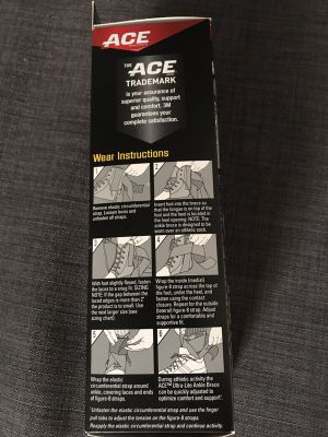 Ace Ultra Lite Ankle Brace Size Chart