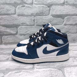 Nike Air Jordan 1 Retro Mid Armory Navy White Black  Men’s Size 6.5Y