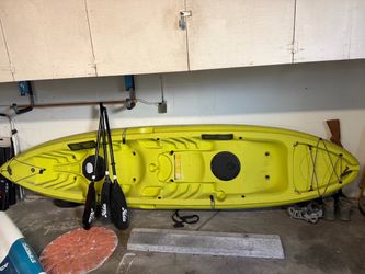 Kayak with paddles