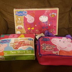 Peppa Pig Wood Puzzle, Lunch Bag, Sheet Set Twin Size Thumbnail