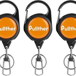 Pullther Fishing Retractable Keychain, Fishing Accessory, Lanyard, Badge Holder