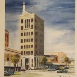 Richard Lewis Prints 1977- Hancock Bank Collection- Set of 5- Historical Landmarks