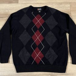 Alexander Julian Colours Argyle Men’s Crewneck Sweater Vintage Style Christmas Size XL Excellent Condition 